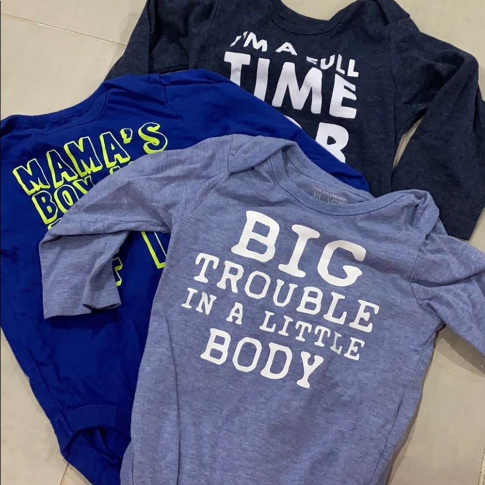 Assorted baby long sleeve onesies